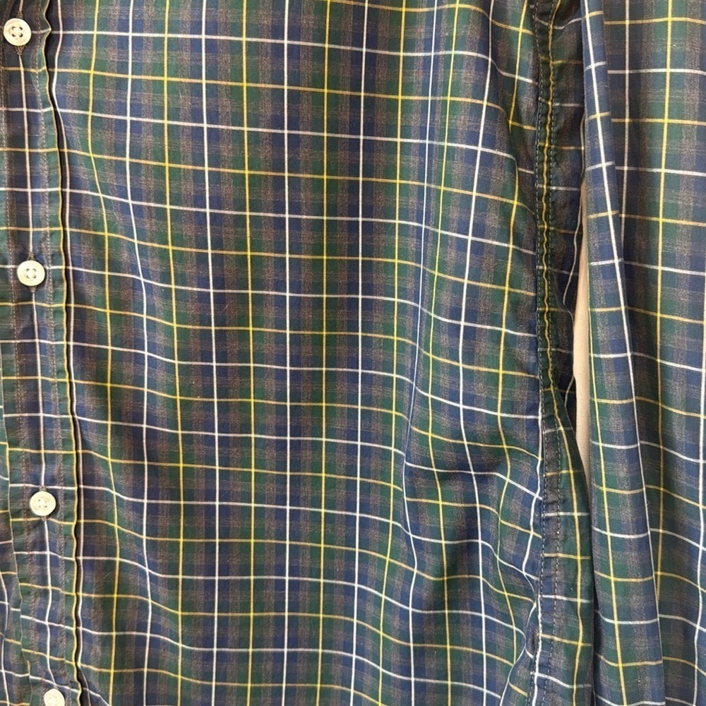 Frank & Eileen Frank Navy and Green Plaid Button-Down Shirt - Picture 8 of 14